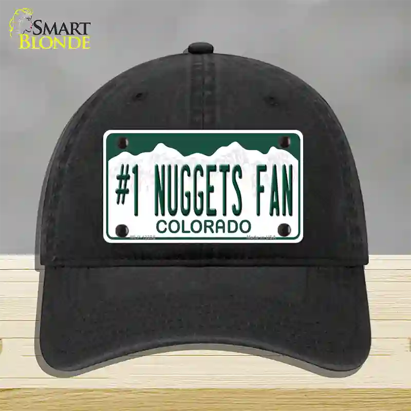 Number 1 Nuggets Fan Novelty License Plate Hat Tag Unconstructed Cotton / Black