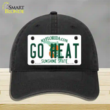 Go Heat Novelty License Plate Hat Tag Unconstructed Cotton / Black