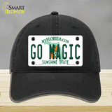 Go Magic Novelty License Plate Hat Tag Unconstructed Cotton / Black