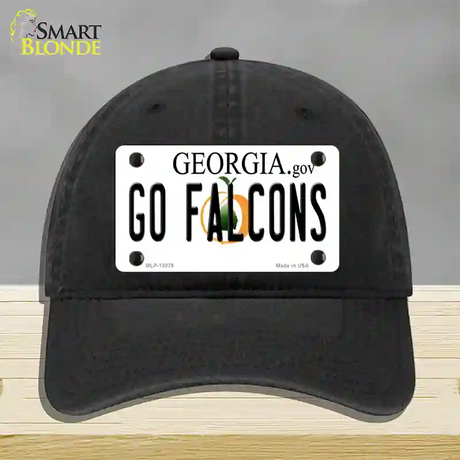 Go Falcons Novelty License Plate Hat Tag Unconstructed Cotton / Black