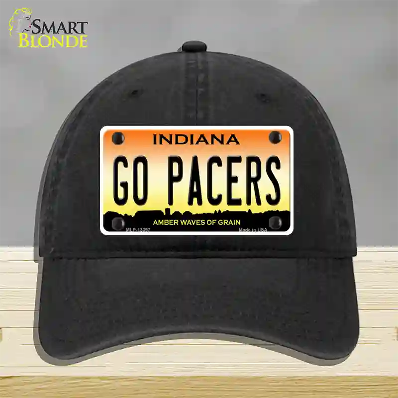 Go Pacers Novelty License Plate Hat Tag Unconstructed Cotton / Black