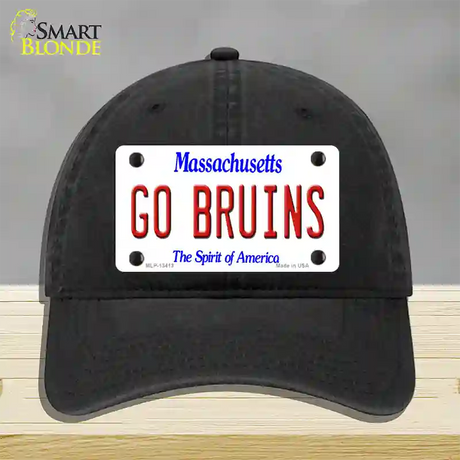 Go Bruins Novelty License Plate Hat Tag Unconstructed Cotton / Black