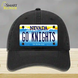 Go Golden Knights Novelty License Plate Hat Tag Unconstructed Cotton / Black