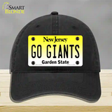 New Jersey Go Giants Novelty License Plate Hat Tag Unconstructed Cotton / Black