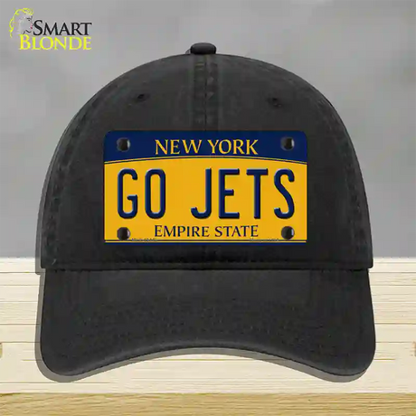 New York Go Jets Novelty License Plate Hat Tag Unconstructed Cotton / Black