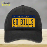 Go Bills Novelty License Plate Hat Tag Unconstructed Cotton / Black