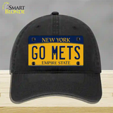 Go Mets Novelty License Plate Hat Tag Unconstructed Cotton / Black