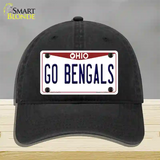 Go Bengals Novelty License Plate Hat Tag Unconstructed Cotton / Black