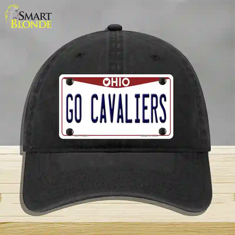 Go Cavaliers Novelty License Plate Hat Tag Unconstructed Cotton / Black