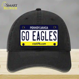 Go Eagles Novelty License Plate Hat Tag Unconstructed Cotton / Black