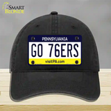 Go 76ers Novelty License Plate Hat Tag Unconstructed Cotton / Black