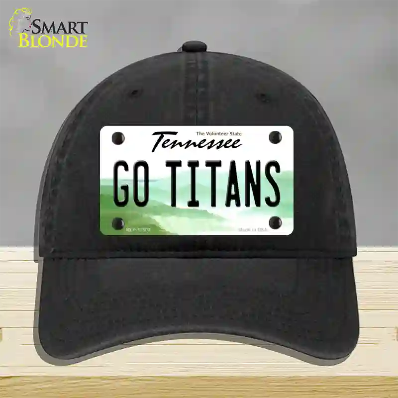 Go Titans Novelty License Plate Hat Tag Unconstructed Cotton / Black