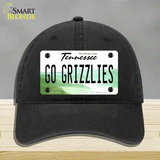 Go Grizzlies Novelty License Plate Hat Tag Unconstructed Cotton / Black