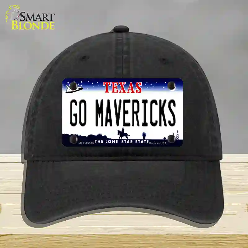 Go Mavericks Novelty License Plate Hat Tag Unconstructed Cotton / Black