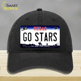 Go Stars Novelty License Plate Hat Tag Unconstructed Cotton / Black