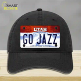 Go Jazz Novelty License Plate Hat Tag Unconstructed Cotton / Black