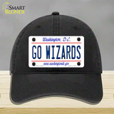 Go Wizards Novelty License Plate Hat Tag Unconstructed Cotton / Black