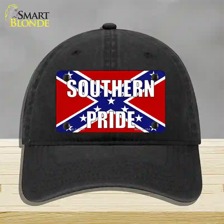 Southern Pride Confederate Novelty License Plate Hat Tag Unconstructed Cotton / Black