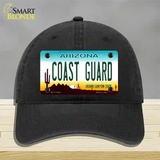 Coast Guard Arizona Novelty License Plate Hat Tag Unconstructed Cotton / Black