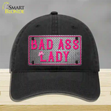 Bad Ass Lady Novelty License Plate Hat Tag Unconstructed Cotton / Black