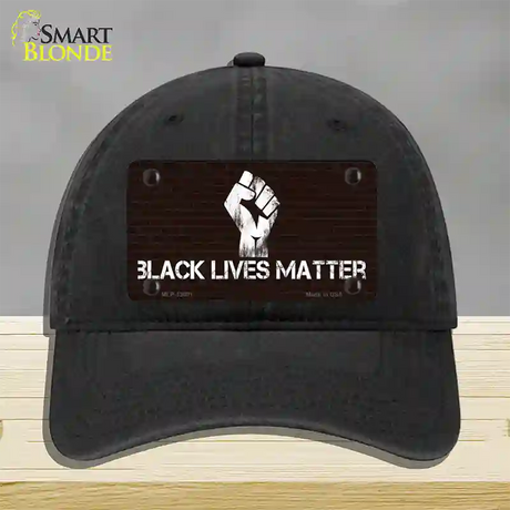 Black Lives Matter Brick Novelty License Plate Hat Tag Unconstructed Cotton / Black