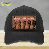 Black Lives Matter Fists Novelty License Plate Hat Tag Unconstructed Cotton / Black