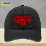 Black Lives Matter Heart Novelty License Plate Hat Tag Unconstructed Cotton / Black