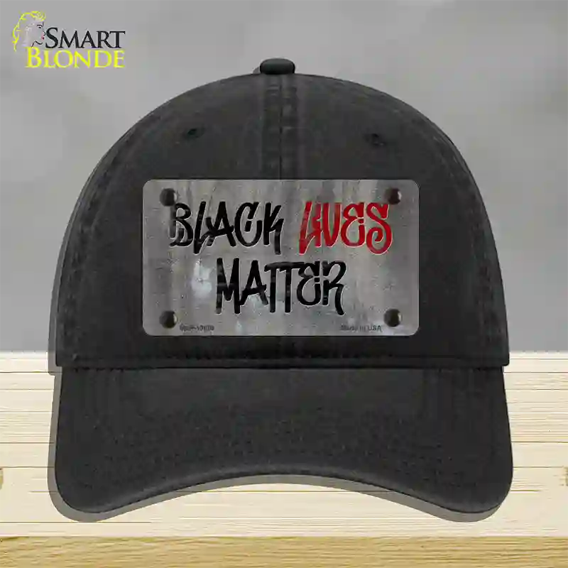 Black Lives Matter Concrete Novelty License Plate Hat Tag Unconstructed Cotton / Black