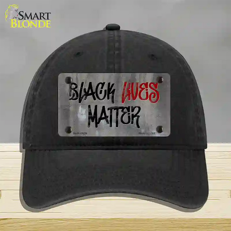 Black Lives Matter Concrete Novelty License Plate Hat Tag Unconstructed Cotton / Black