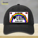 I Heart Oahu Novelty License Plate Hat Tag Unconstructed Cotton / Black