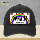 I Heart Maui Novelty License Plate Hat Tag Unconstructed Cotton / Black