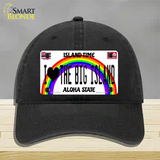 I Heart Big Island Novelty License Plate Hat Tag Unconstructed Cotton / Black