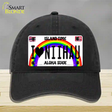 I Heart Niihau Novelty License Plate Hat Tag Unconstructed Cotton / Black