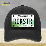 Rockstar Novelty License Plate Hat Tag Unconstructed Cotton / Black