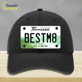 Best Mate Novelty License Plate Hat Tag Unconstructed Cotton / Black