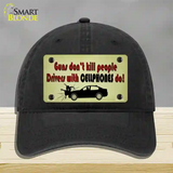 Drivers With Cellphones Do Novelty License Plate Hat Tag Unconstructed Cotton / Black