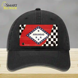 Arkansas Racing Flag Novelty License Plate Hat Tag Unconstructed Cotton / Black