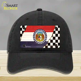 Missouri Racing Flag Novelty License Plate Hat Tag Unconstructed Cotton / Black