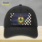 Vermont Racing Flag Novelty License Plate Hat Tag Unconstructed Cotton / Black