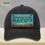 Welcome To The Bayou Novelty License Plate Hat Tag Unconstructed Cotton / Black