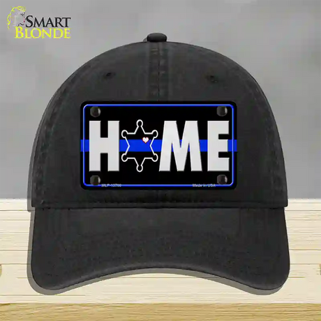 Home Sheriff Badge Novelty License Plate Hat Tag Unconstructed Cotton / Black