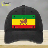 Ethiopia Flag Novelty License Plate Hat Tag Unconstructed Cotton / Black