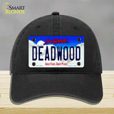 Deadwood South Dakota Novelty License Plate Hat Tag Unconstructed Cotton / Black