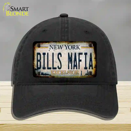 Bills Mafia New York Rusty Novelty License Plate Hat Tag Unconstructed Cotton / Black