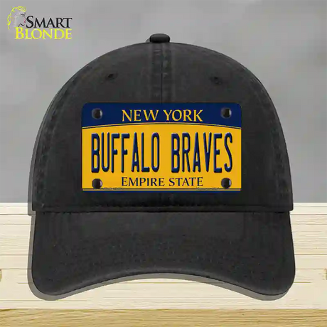 Buffalo Braves New York Novelty License Plate Hat Tag Unconstructed Cotton / Black