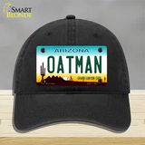 Oatman Arizona Novelty License Plate Hat Tag Unconstructed Cotton / Black