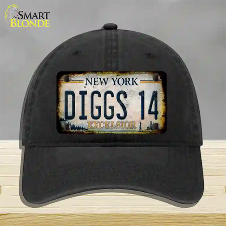 Diggs 14 Excelsior New York Rusty Novelty License Plate Hat Tag Unconstructed Cotton / Black