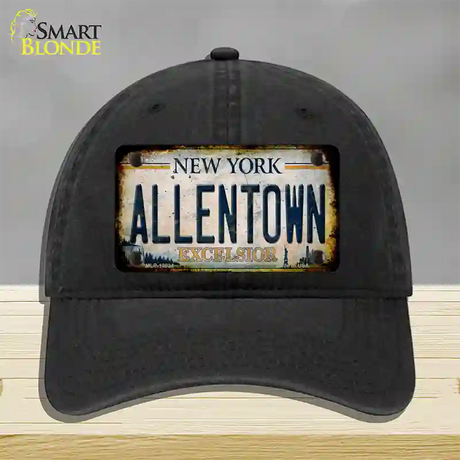 Allentown Excelsior New York Rusty Novelty License Plate Hat Tag Unconstructed Cotton / Black