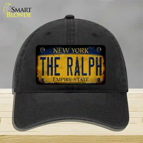 The Ralph New York Rusty Novelty License Plate Hat Tag Unconstructed Cotton / Black