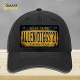 Allen Diggs 21 NY Yellow Rusty Novelty License Plate Hat Tag Unconstructed Cotton / Black